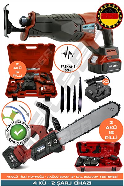 BÖHRER ALMAN RED V598 30CM ŞARJLI ZİNCİRLİ AĞAÇ BUDAMA TESTERESİ-AKÜLÜ ET KEMİK YUTONG KESME TİLKİ KUYRUĞU