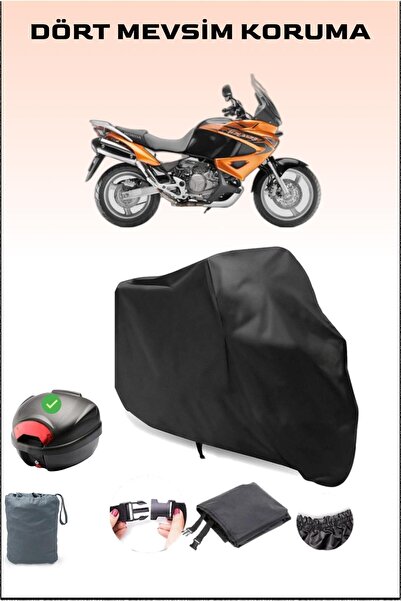 Breen أسود هوندا Xl 1000v Varadero حقيبة خلفية متوافقة مع القماش المشمع للدرا...