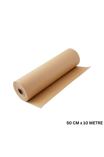 roco paper ورق تغليف كرافت رول - DIY مع باقة زهور، 80 جرام، 50 سم × 10 م لتغليف الهدايا