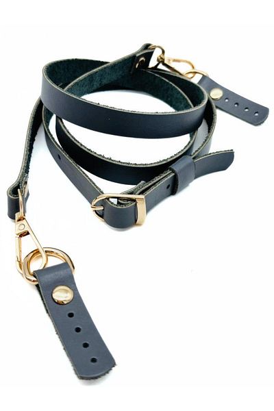 angel çanta aksesuar Angel Bag Accessory - 130X1.5 cm Grey, Real Leather, Light Gold Buckle Handle