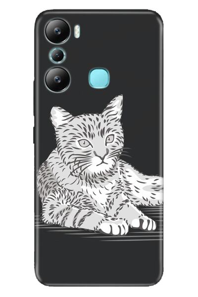 Cekuonline Infinix Hot 20I Case Silicone Patterned Picture Uv Cover Tabby