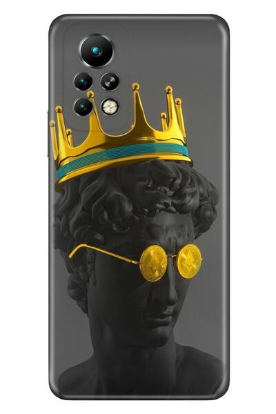 Cekuonline جراب Infinix Note 11 Pro مصنوع من السيليكون بنمط Moderna Cool King