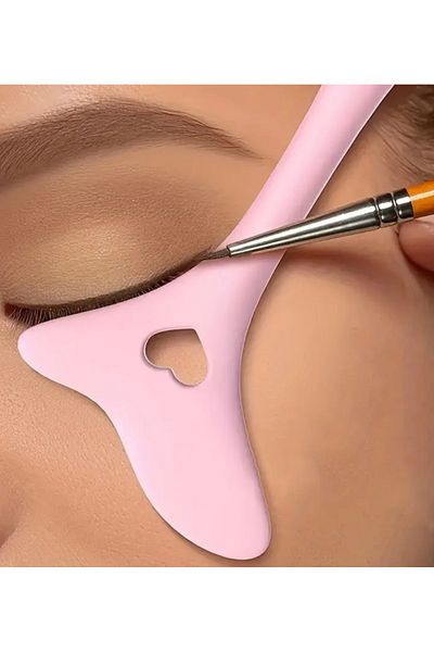Beauty Box 1Pc Silicone Eye Liner Template, Auxiliary Makeup Attachment, Reusable Eye Liner Template