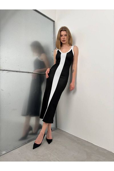 Secret Passion Lingerie Rochie midi pentru femei, cu bretele de umăr, cu fante duble, sezon nou 23S25005