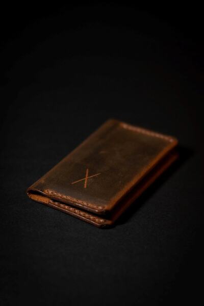 minimal X design Minimal X Fold Kartlık - Taba Crazy - Minimalist, Şık, Sağlam - El Yapımı