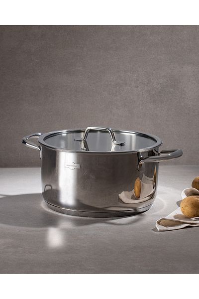 Madame Coco Nova Deep Pot - Steel - 24 cm