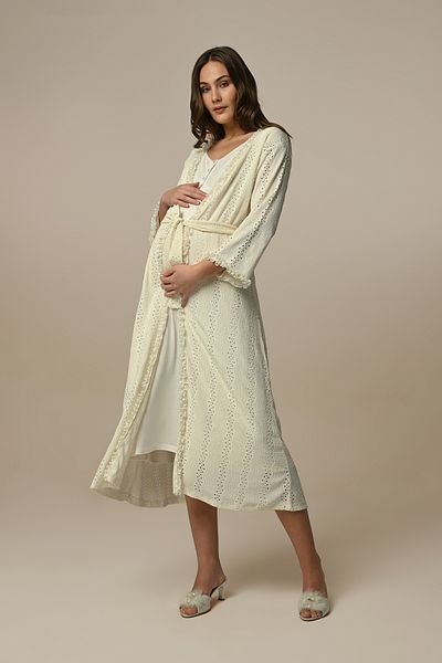 Marilyn Club Cotton Maternity-Maternity Nightgown with Dressing Gowns Set of 2