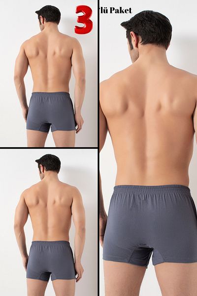 DONEX 2302 3 Pack Cotton Men's Roll Waist Opened Boxers