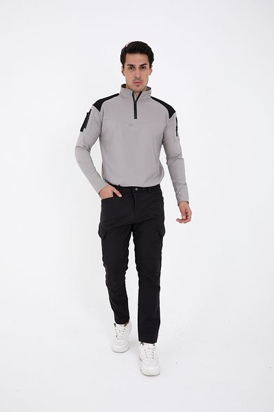Camp Scoutland Camp593 Outdoor Softshell Ανθεκτικό στο νερό και τον άνεμο Χειμερινό ανδρικό μαύρο παντελόνι Tactical με Fleece εσωτερικά