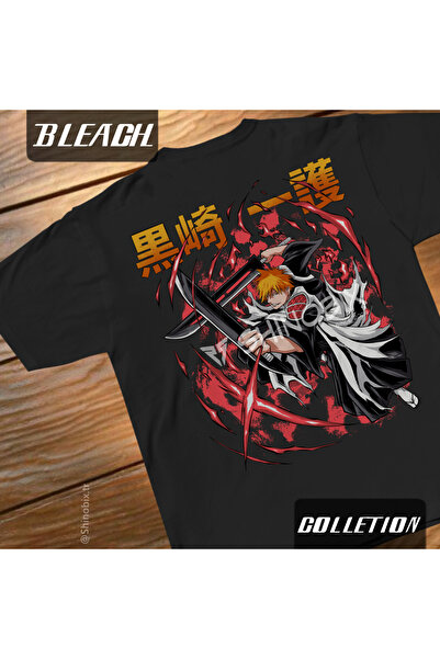 SHINOBIX تي شيرت بليتش أنيمي إيتشيغو كوروساكي كبير الحجم