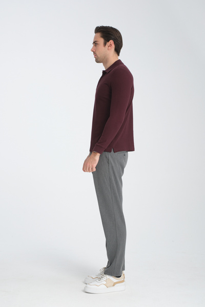 Frappoli Ανδρικό Φούτερ με Πόλο Γιακά - Κανονική Εφαρμογή, Σχέδιο Σταγόνας