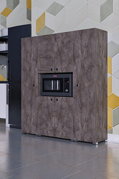 moka park avm 6 Kapaklı Çok Geniş Raflı Mikrodalga Fırın Dolabı Çok Amaçlı Dolap