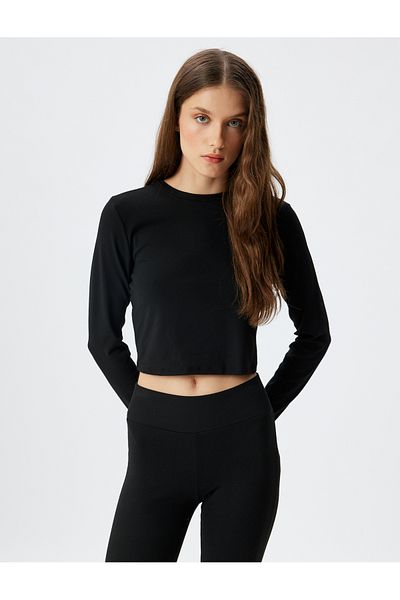 Koton Topuri de pijama tricotate crop, cu mâneci lungi, cu mâneci lungi
