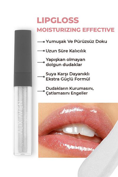 Alix Avien Long Lasting Non-Sticky Moisturizing Lip Gloss - Lipgloss 13 Diamond Burst