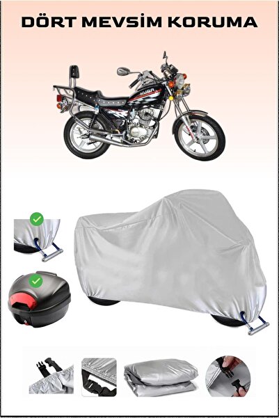 Breen مشمع دراجة نارية رمادي - حقيبة خلفية وقفل لـ Kuba KB150-25، متوافق بشكل...