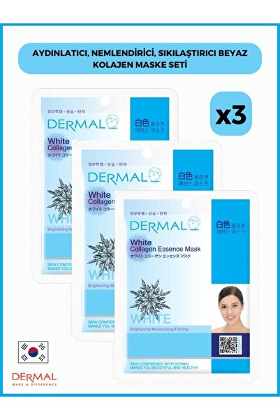 Dermal White Collagen Mask - Ikra Brightening, Moisturizing and Firming, 23 G...