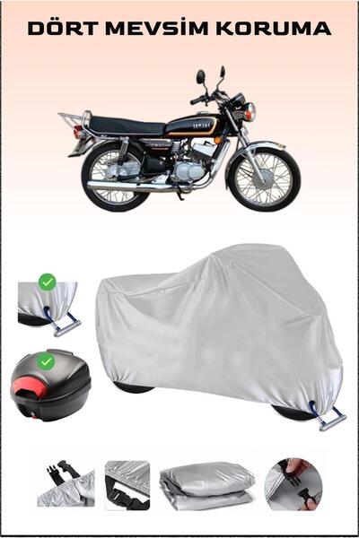Breen مشمع دراجة نارية باللون الرمادي من Yamaha R..X 135 - متوافق مع الحقيبة ...