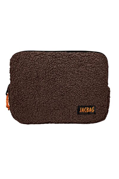 Jacbag Teddy Kahverengi/Turuncu Peluş Erkek Çocuk Tablet Çantası