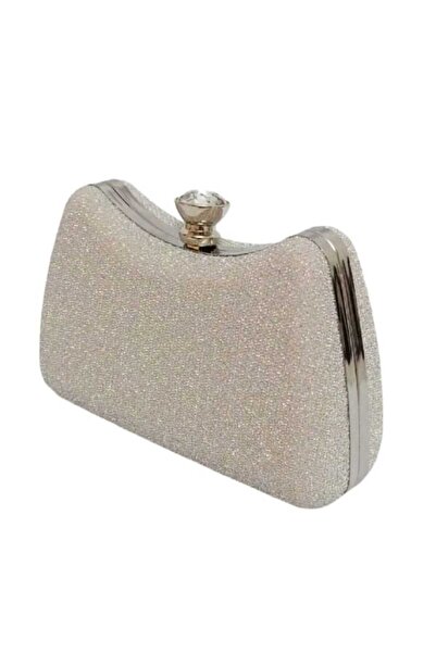 Dira Custom Silvery French Fabric Evening Bag with Armrests