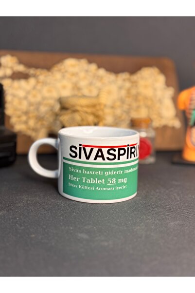 Oguzkkare Tasarım Sivaspirin Tasarım Hediyelik Kupa