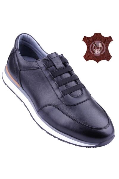 DETECTOR Чоловічі повсякденні елегантні черевики з натуральної шкіри, ортопедичні, надзвичайно зручні, з еластичною гумкою та шнурівкою