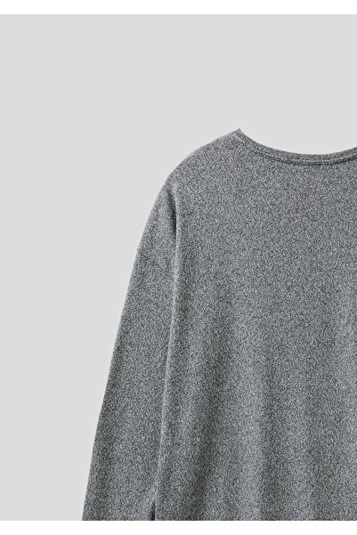 United Colors of Benetton Γυναικείο μακρυμάνικο παχύρρευστο μπλουζάκι Anthracite Melange