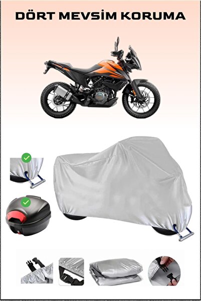 Breen مشمع دراجة نارية رمادي لـ KTM 390 Adventure - متوافق مع الحقيبة الخلفية...