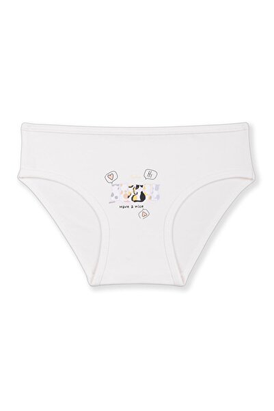 BAYKAR Kız Çocuk Pamuklu Renkli Baskılı Bikini Külot 3'lü Paket 5360 Renkli