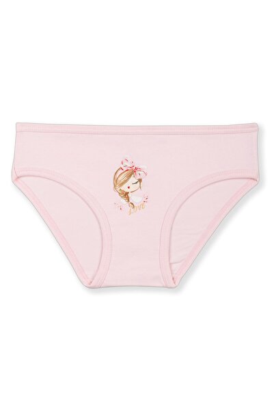 BAYKAR Kız Çocuk Pamuklu Renkli Baskılı Bikini Külot 3'lü Paket 5392 Renkli