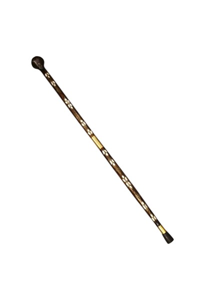 nusnus Topuz Başlı Sıralı Ve Telkari Işlemeli Vidalı Baston No15