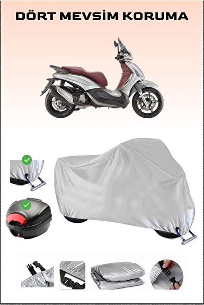 Breen Piaggio Beverly Sport Touring 350 - Gray, Lock Compatible Rear Bag Moto...