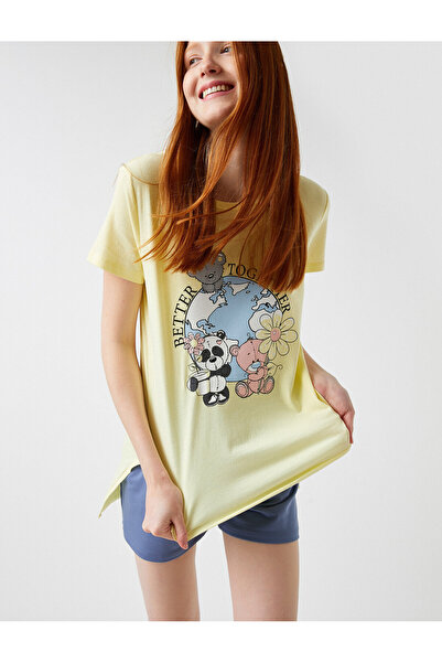 Koton Βαμβακερό μπλουζάκι με στάμπα