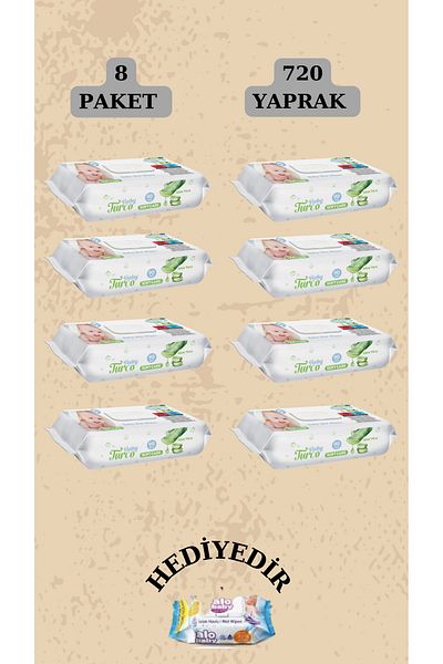 Baby Turco Softcare Aloe Vera Wet Baby Towel 8X90 Sheets