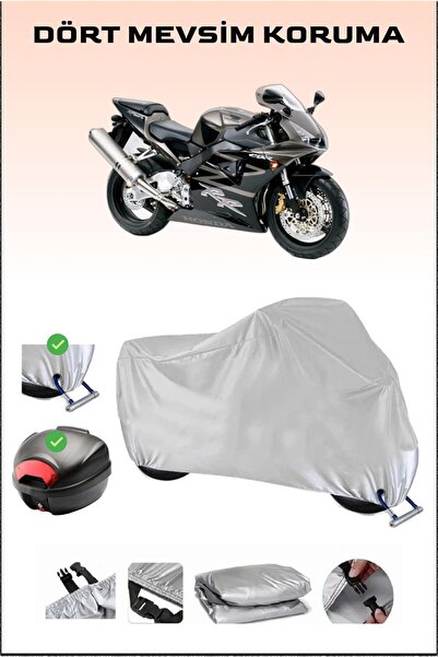 Breen مشمع دراجة نارية رمادي لسيارة Honda CBR 954 RR - حقيبة خلفية وقفل متواف...