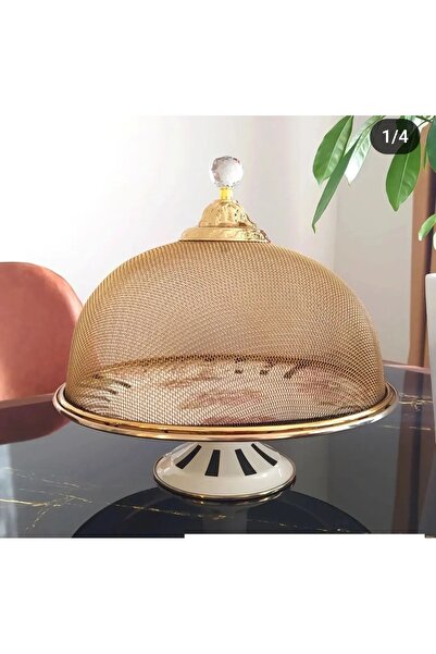 Miss Betty Ebruliemaye Wire Mesh Gold 30 cm Cake Jar Cover