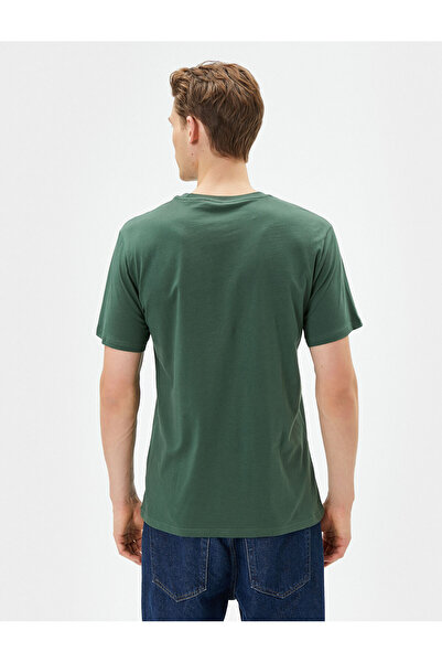 Koton Szlogen nyomott póló Slim Fit Crew Neck rövid ujjú