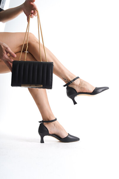 Zlato مجموعة أحذية وحقائب نسائية سوداء بكعب منخفض للمناسبات اليومية والخاصة (...