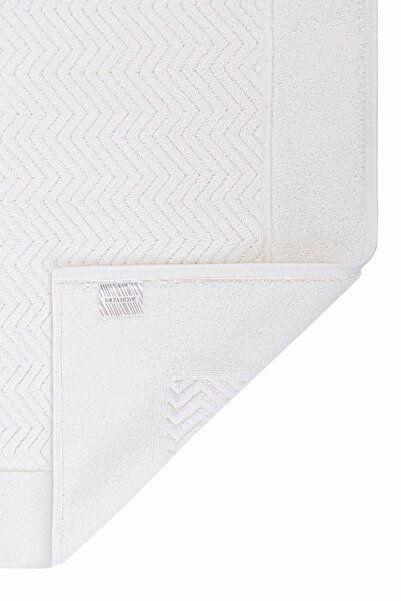 Koza Home Tilos Jacquard Foot Towel White 50x80 2222