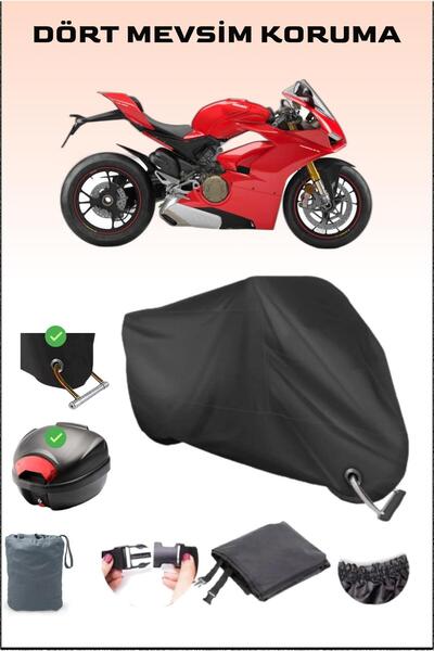 Breen Ducati Panigale V4 Black Motorcycle - Back Bag and Lock Compatible, Saf...