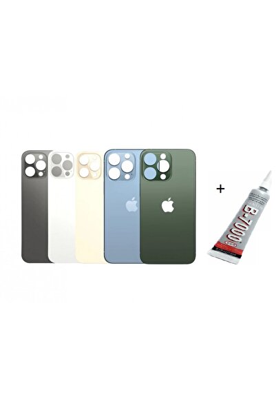 SDT iPhone 13 PRO MAX Uyumlu Arka Batarya Pil Kapağı YEŞİL (B7000 15 ML Yapış...