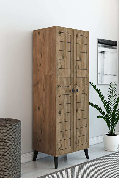 KLT Modüler Atlas Model Çok Amaçlı Kiler Dolabı Atlantik Çam Çizgili