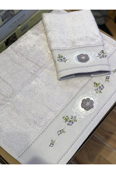 Fiesta Ліла/Фіолетовий 3D вишитий рушник для мами і доньки