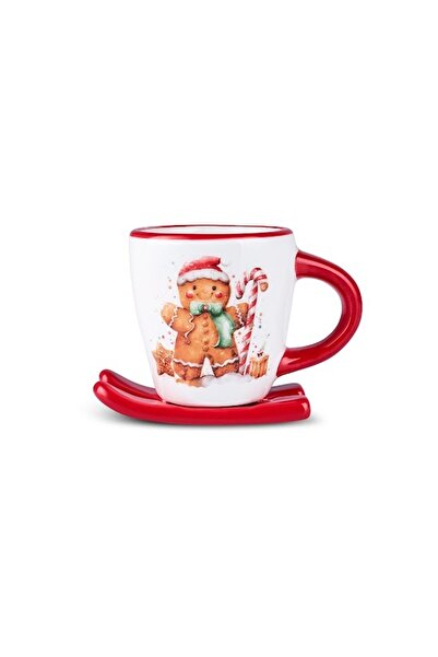 Karaca New Year Yılbaşı Sevimli Kurabiye Adam Kahve Fincanı 300 ml
