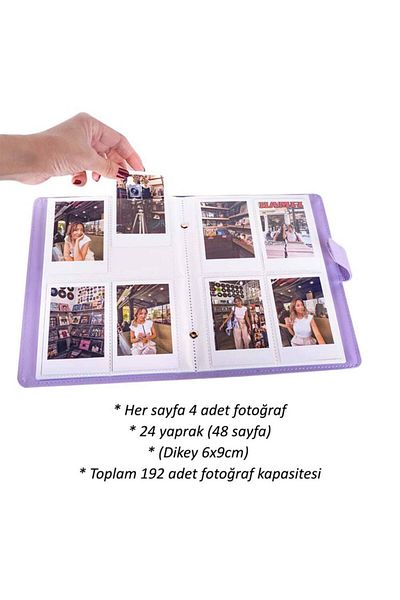 Rabsev Δερμάτινο άλμπουμ φωτογραφιών Instax Polokart 6x9cm 192 Χωρητικότητα