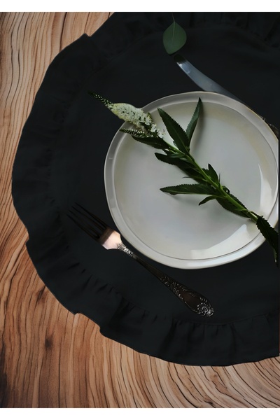 Belomia Home Collection طقم مفارش مخملية مقاومة للبقع باللون الأسود مكون من ق...