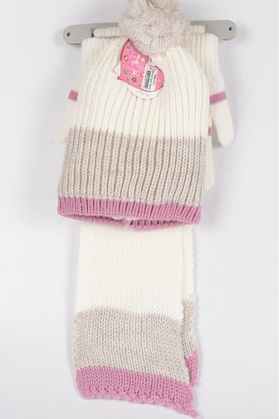 mercantoptan 4-8 Years Old 3-Piece Children's Scarf Beret Gloves Set