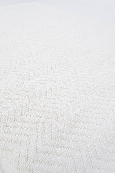 Koza Home Tilos Jacquard Foot Towel White 60x90 2225