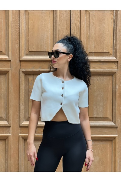 unique rain Women's Silver Buttoned Vest