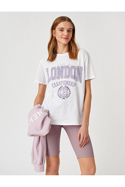 Koton Γυναικείο Off White T-Shirt 2YAL18954IK