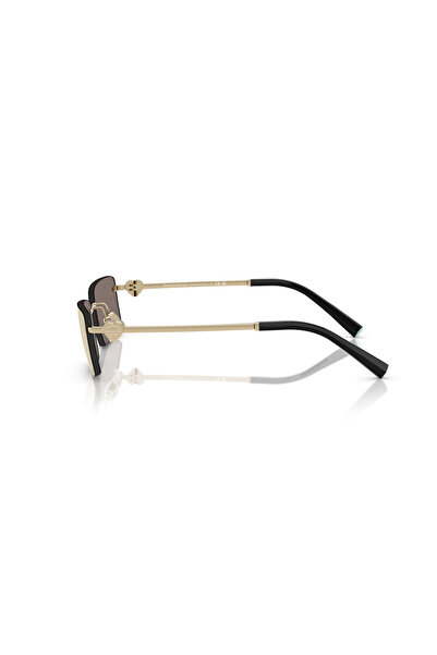 Tiffany Unisex Rectangle Sunglasses- Tf 3108b - Lense Size:60mm - Pale Gold